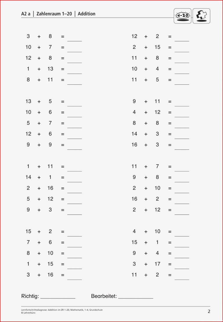 Übungsblätter Mathematik 1 Klasse Volksschule Zum