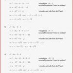 Übungsblatt Quadratische Gleichungen Lösen Ausführliche