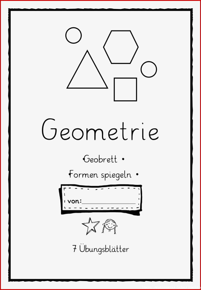 Übungsheft Geometrie Geobrett und Formen spiegeln