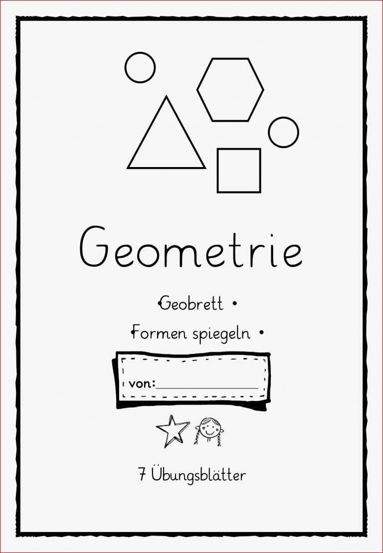 Übungsheft Geometrie Geobrett und Formen spiegeln