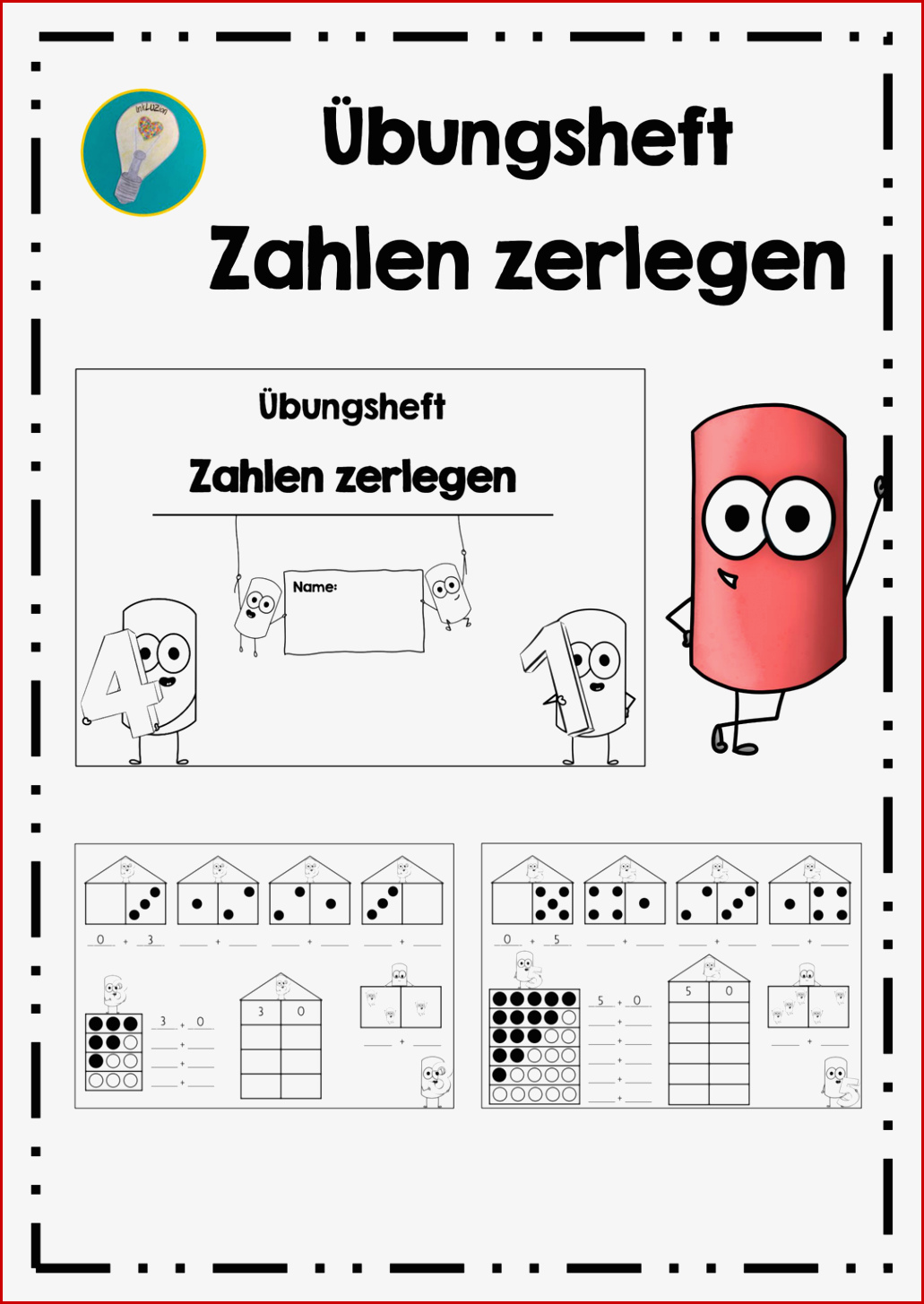 Übungsheft Zahlen Zerlegen – Unterrichtsmaterial Im Fach