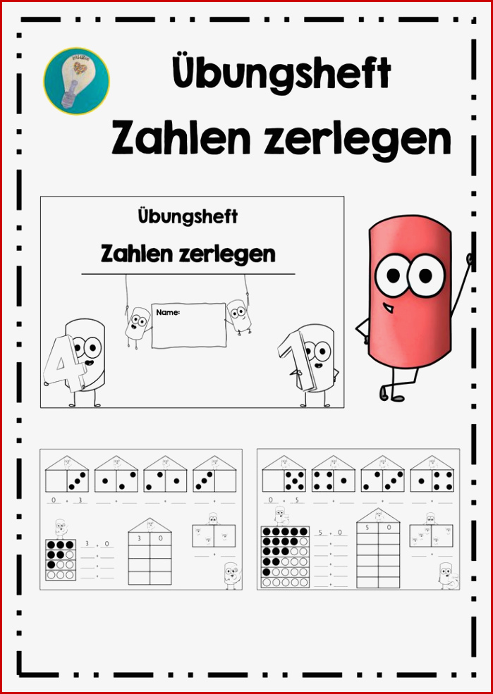 Übungsheft Zahlen Zerlegen – Unterrichtsmaterial Im Fach