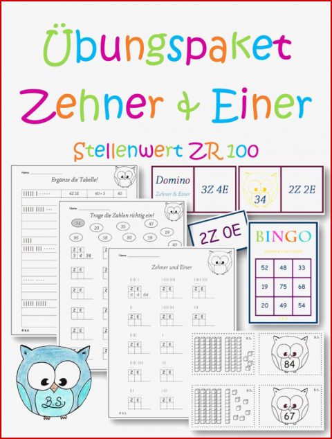 Übungspaket Stellenwert Zr 100 Zehner Und Einer