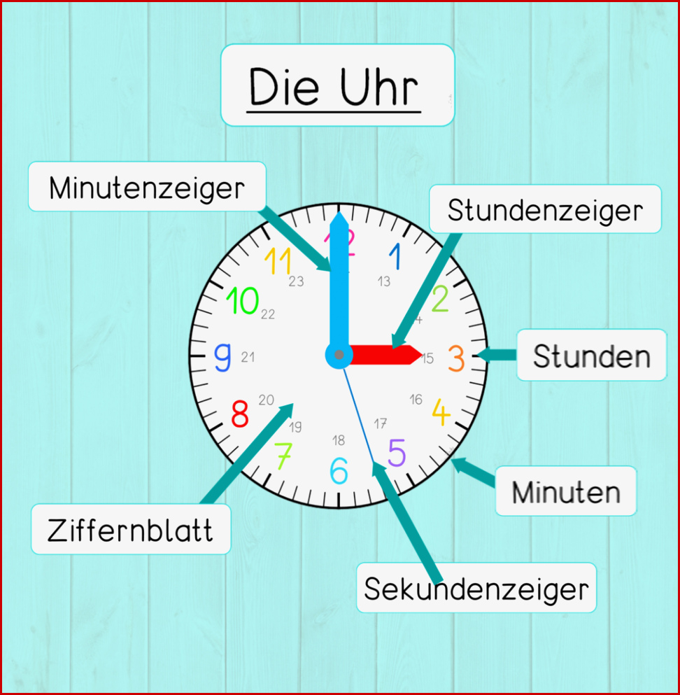 Uhr Unterrichtsmaterialien Lehrer24