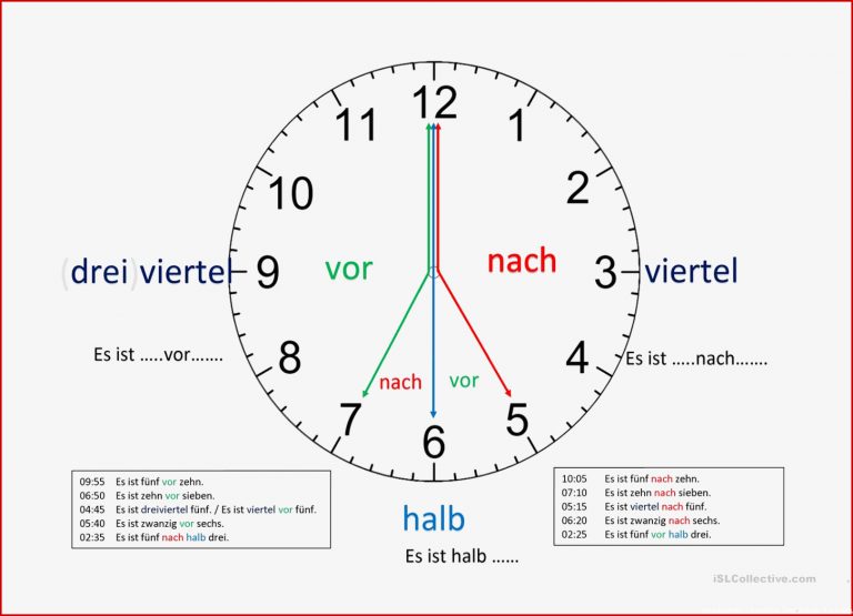 Uhrzeit Arbeitsblatt Kostenlose Daf Arbeitsblätter