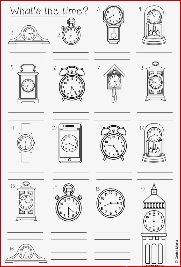 Uhrzeit Lernen Englisch Arbeitsblätter Neue Arbeitsblätter