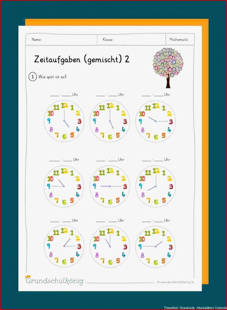 Uhrzeit Lernen Zeitangaben In 2020