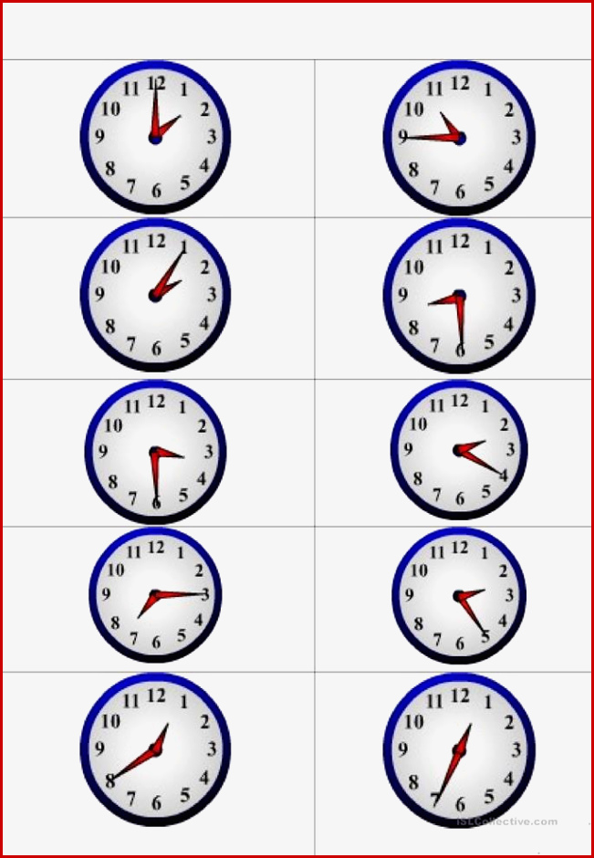 Uhrzeit Memory Arbeitsblatt Kostenlose Daf