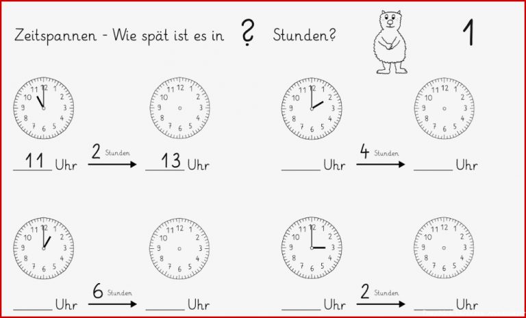 Uhrzeiten Arbeitsbl舩ter Kostenlos Dorothy Meyer Grundschule