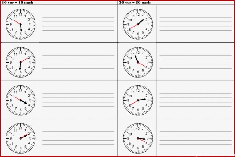 Uhrzeiten Englisch Arbeitsblatt Pdf