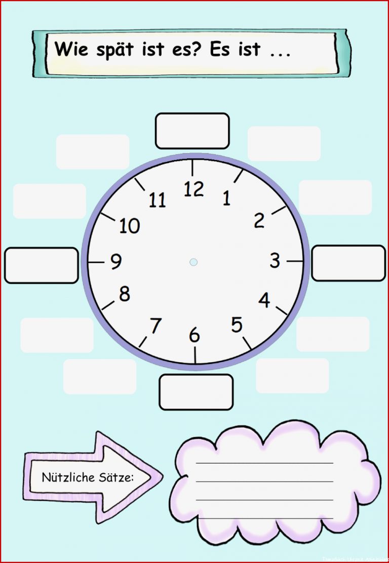 Uhrzeiten Französisch Arbeitsblätter Mit Lösungen Worksheets