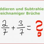 Umgang Mit BrÃ¼chen - Gleichnamige BrÃ¼che Addieren Und Subtrahieren Mathe Einfach ErklÃ¤rt!