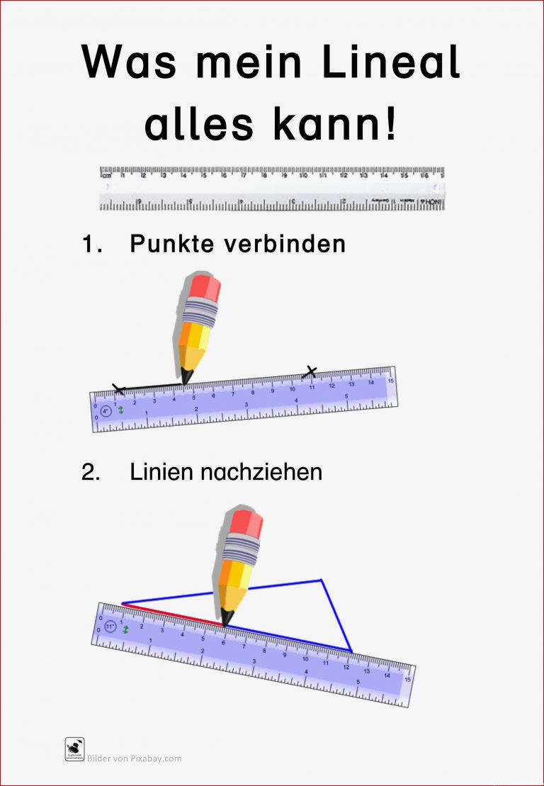 Umgang mit dem Lineal Leitfaden und Übungen