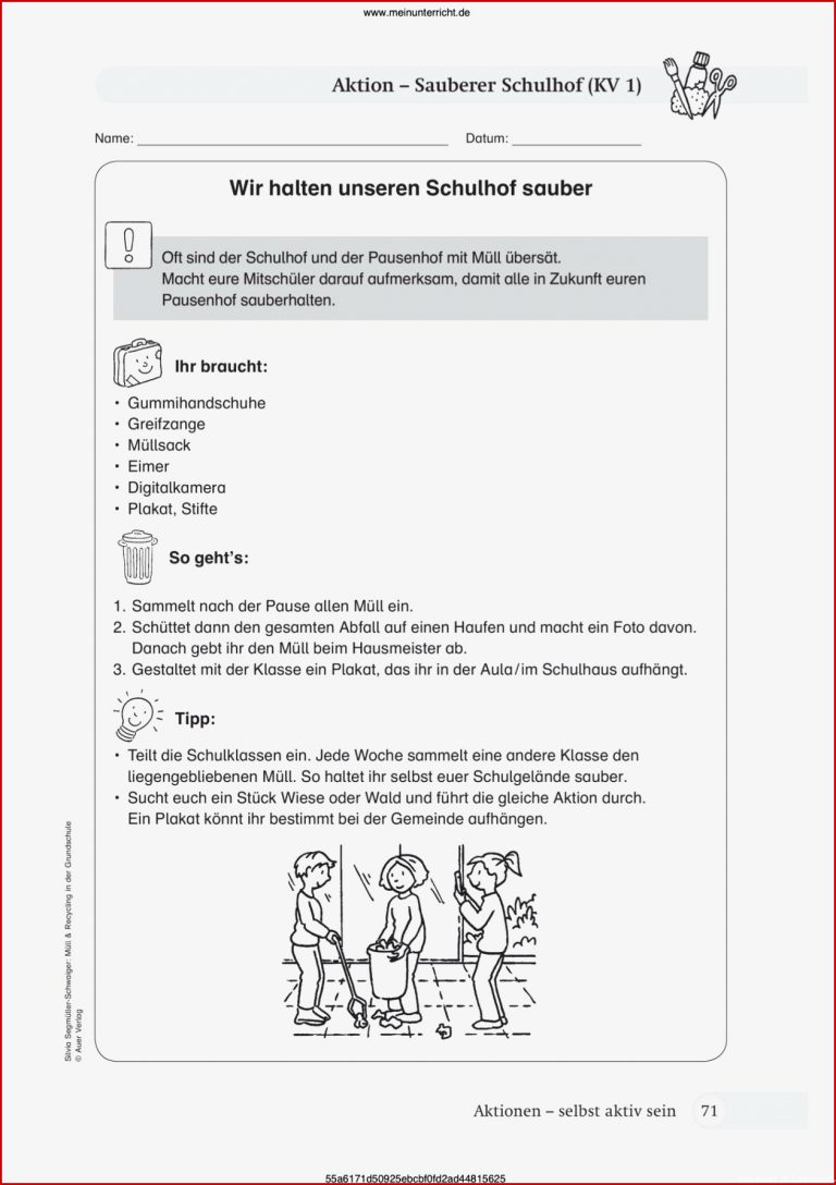 Umweltschutz Grundschule Arbeitsblatt Hope Bills Grundschule