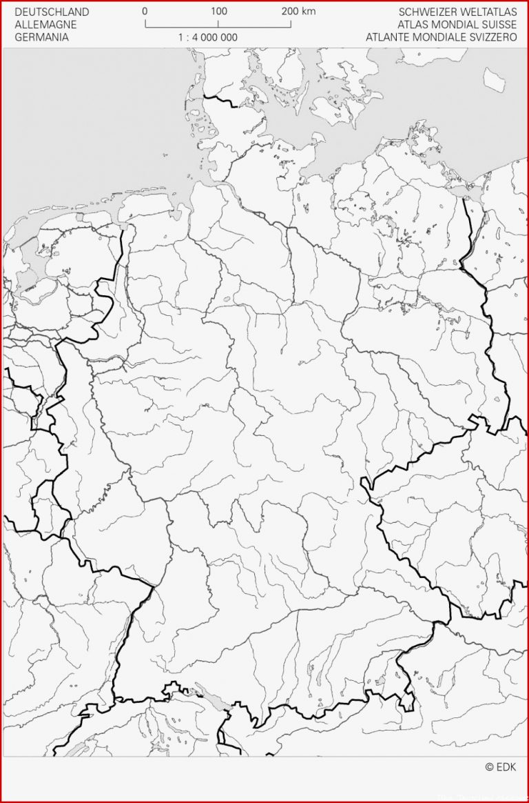 Unbeschriftete Deutschlandkarte