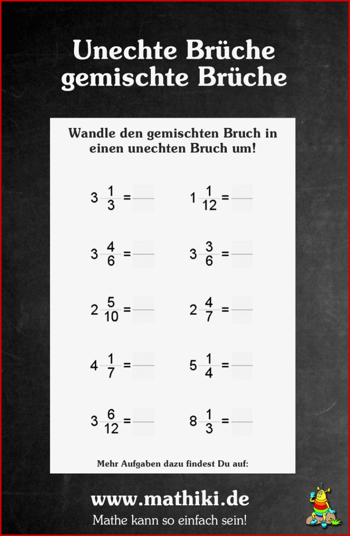 Unechte Brüche Gemischte Brüche Klasse 5 6