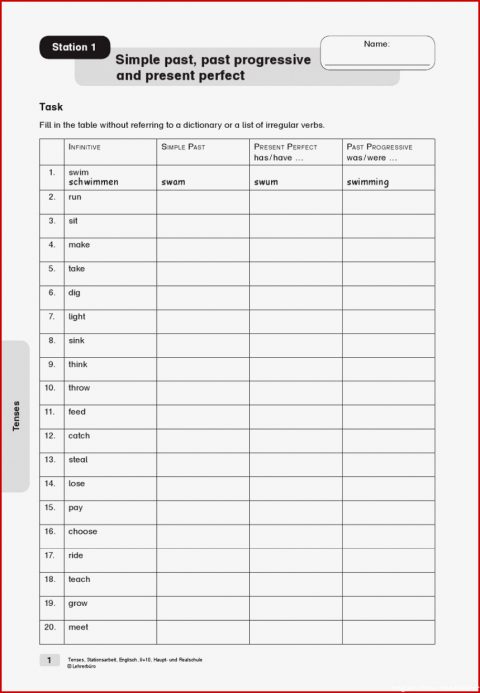 Irregular Verbs Arbeitsblätter: 5 Tipps Sie Berücksichtigen Müssen