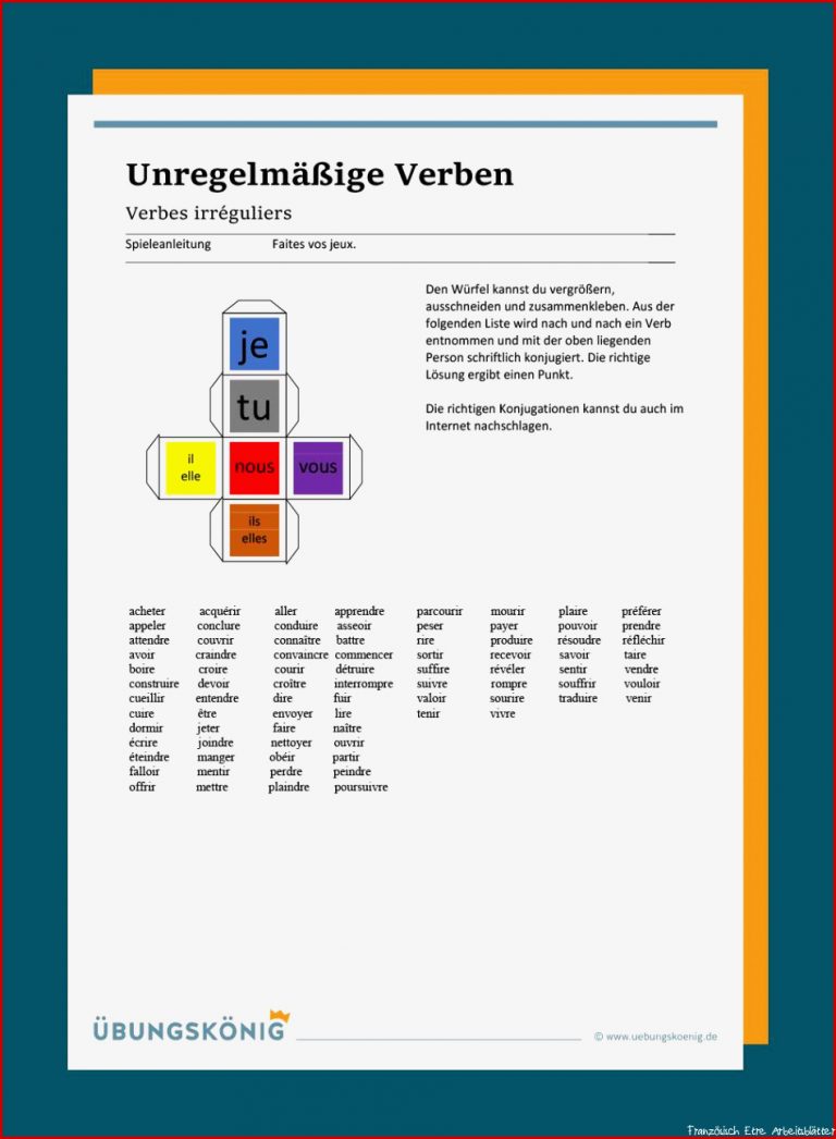 Unregelmäßige Verben im Französischen