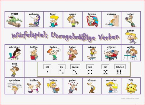 Unregelmäßige Verben2 Würfelspiel