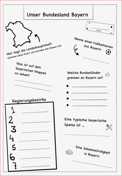 Unser Bundesland Bayern Arbeitsblatt