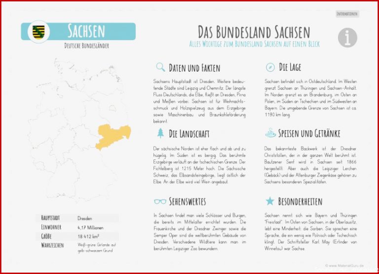 Unterrichtsmaterial Bundesland Sachsen Materialguru