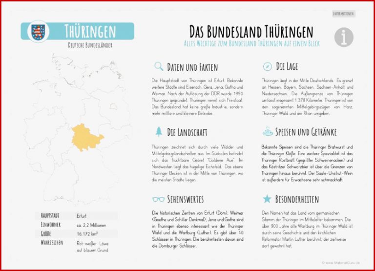 Unterrichtsmaterial Bundesland Thüringen MaterialGuru