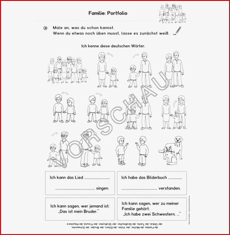 Unterrichtsmaterial Für Daf Daz Zum thema "familie"