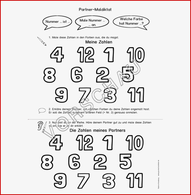 Unterrichtsmaterial Für Daf Daz Zum thema "zahlen Farben