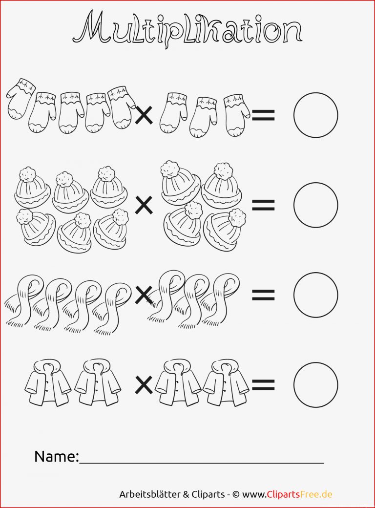 Unterrichtsmaterial für Multiplikation ab der 2 Klasse