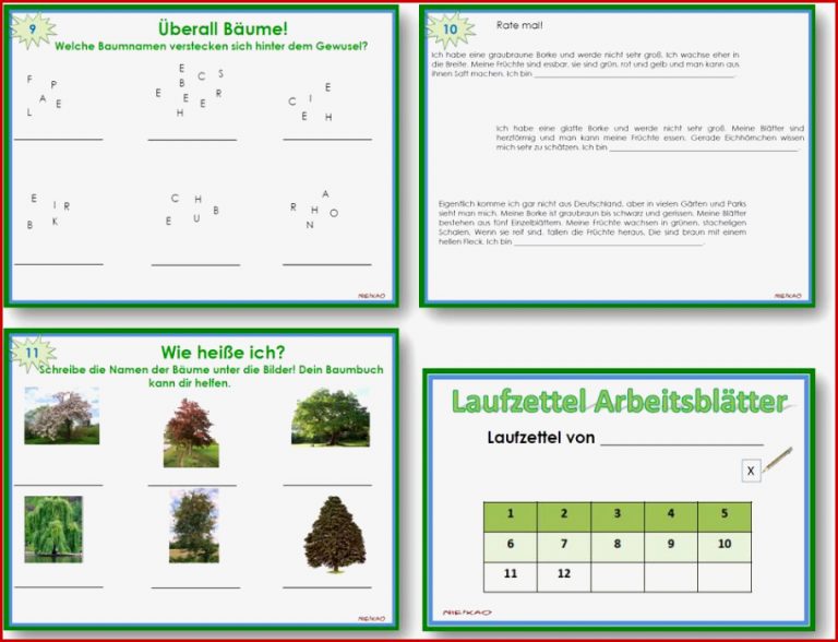 Unterrichtsmaterial Übungsblätter für Grundschule