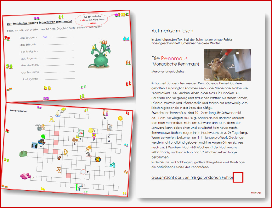 Unterrichtsmaterial Übungsblätter Für Grundschule