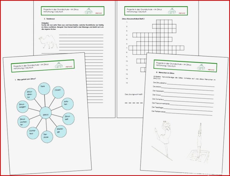 Unterrichtsmaterial Übungsblätter für Grundschule