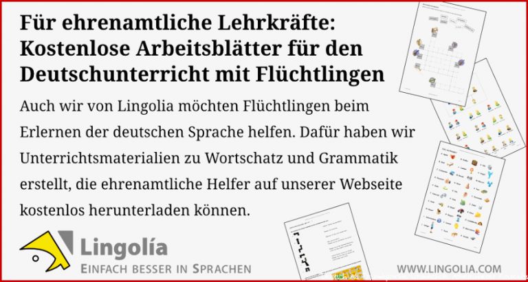 Unterrichtsmaterialien Für Deutsch Als Fremdsprache Lingolia