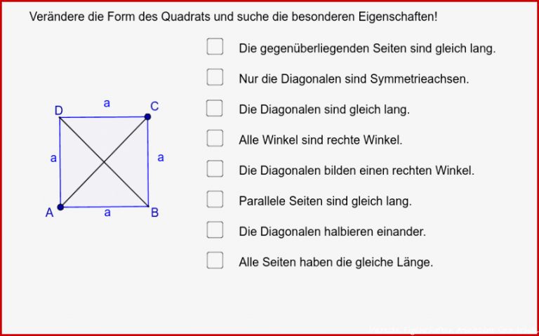 Unterrichtsplanung Vierecke – GeoGebra