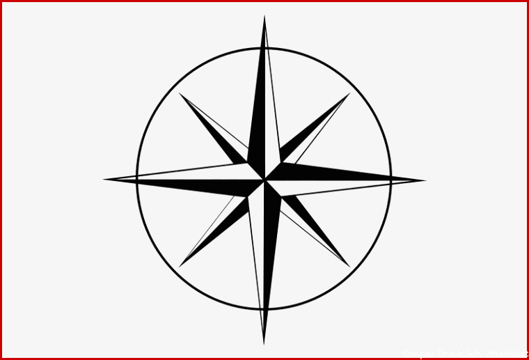 Vector illustration of wind rose Stock vector