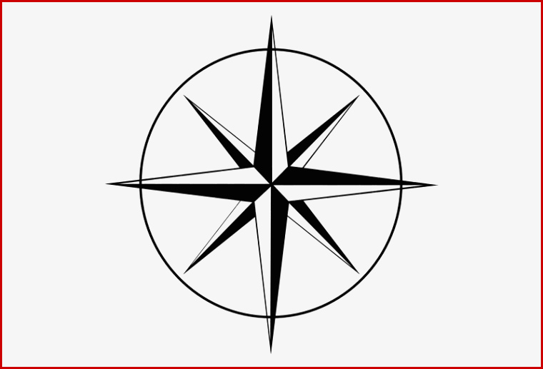 Vector Illustration Of Wind Rose Stock Vector