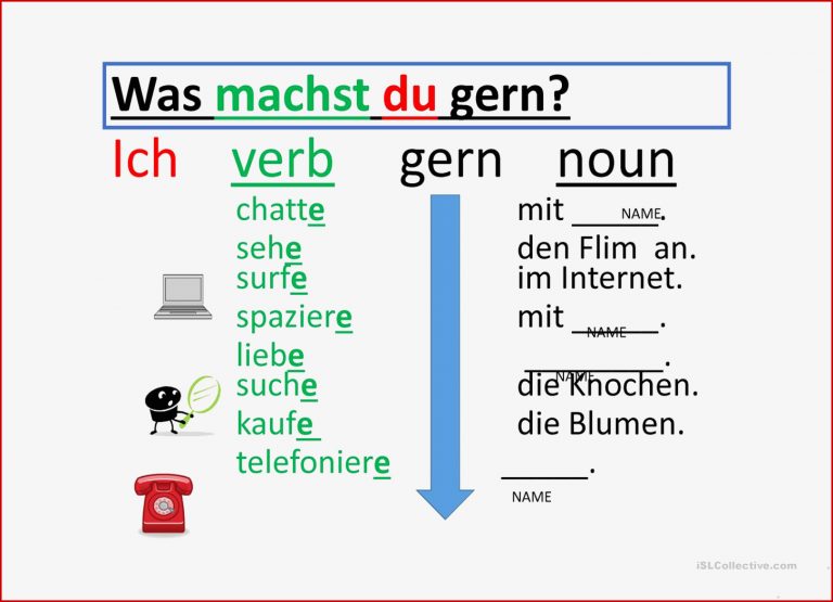 Verben konjugieren Arbeitsblatt Free ESL projectable