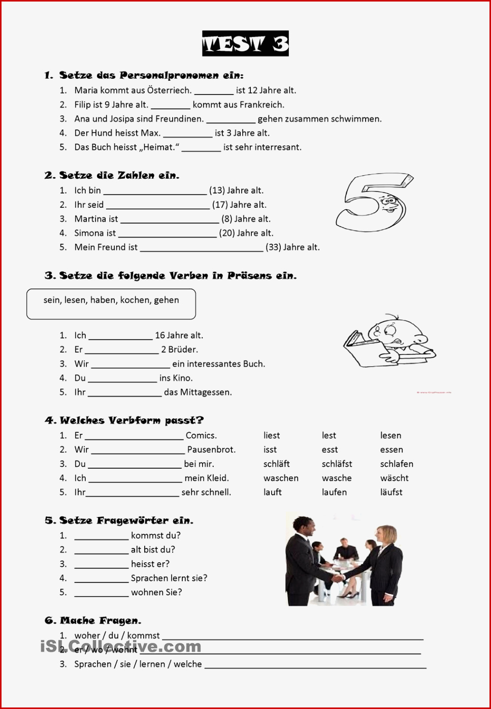 Verben Konjugieren Deutsch Arbeitsblätter 5 Klasse