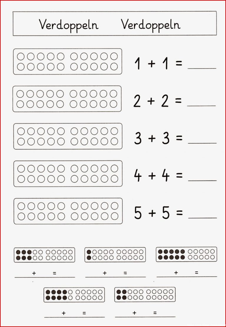 Verdoppeln Arbeitsblätter