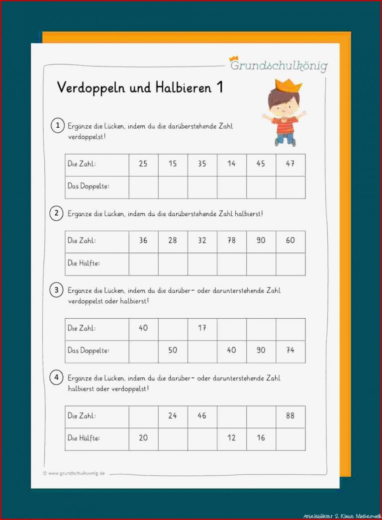 Verdoppeln Halbieren