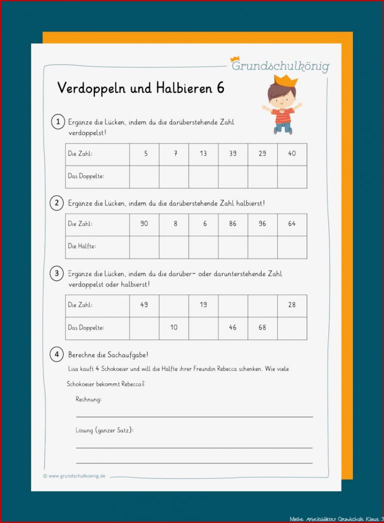 Verdoppeln Halbieren