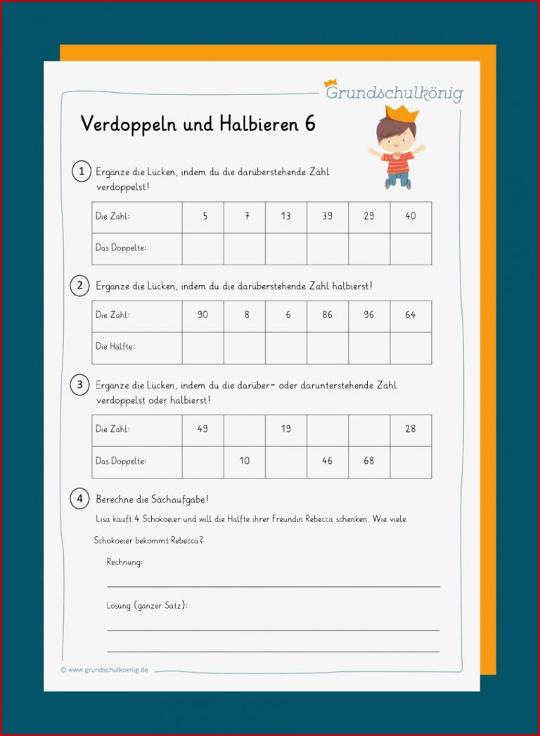 Verdoppeln Halbieren