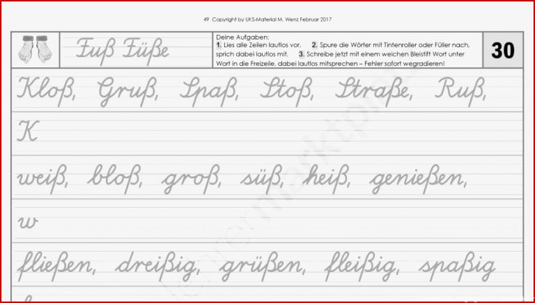 Vereinfachte Ausgangsschrift Arbeitsblätter Worksheets