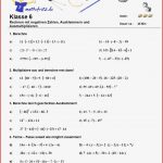 Vergleichsarbeit Arbeitsblätter Negative Zahlen Ad Ren
