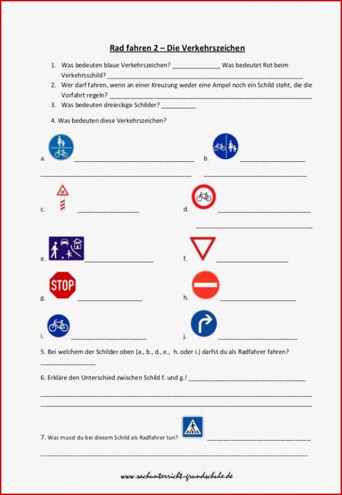 Verkehrserziehung Grundschule Arbeitsblätter