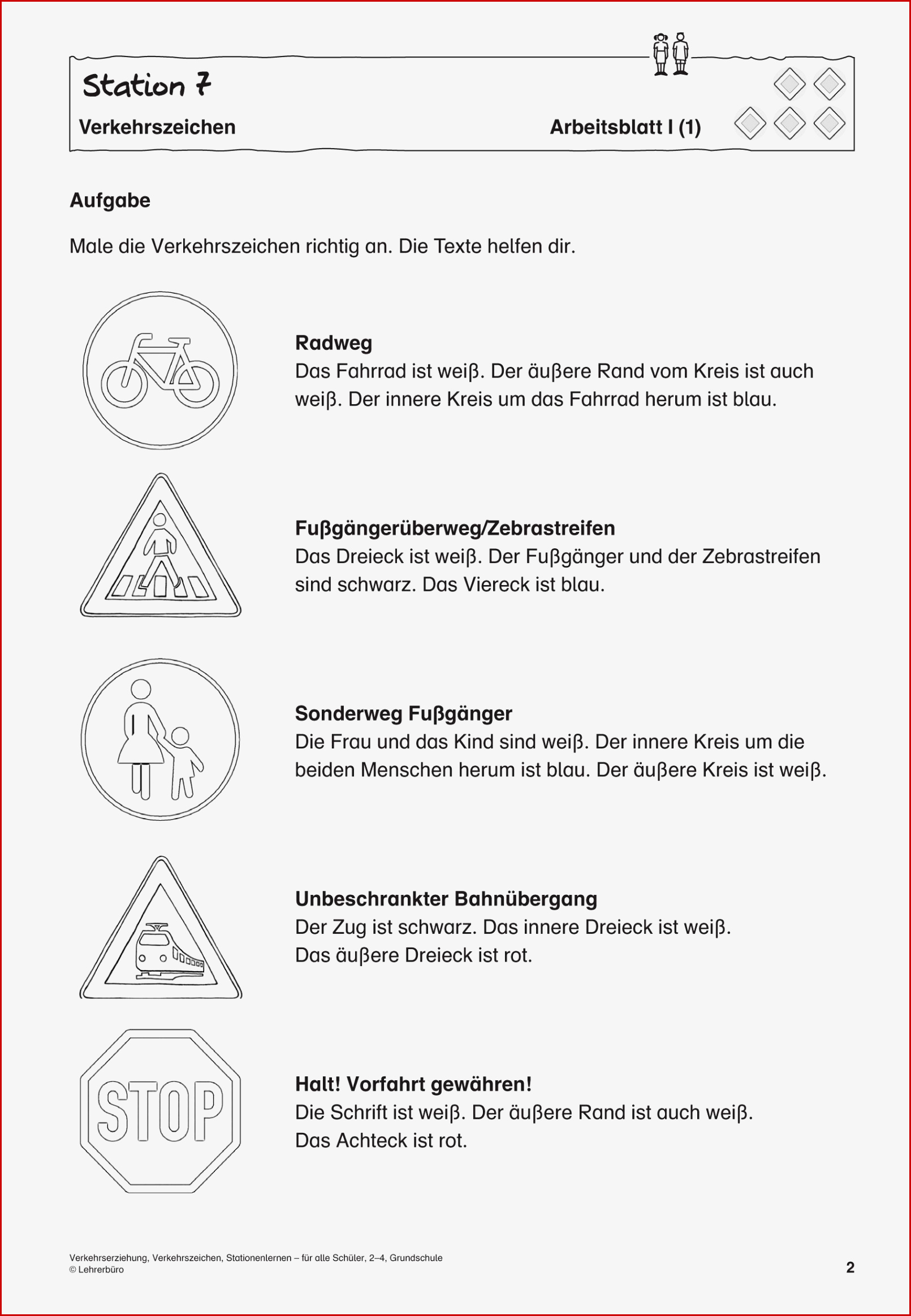 Verkehrserziehung Klasse 1 Arbeitsblätter Worksheets