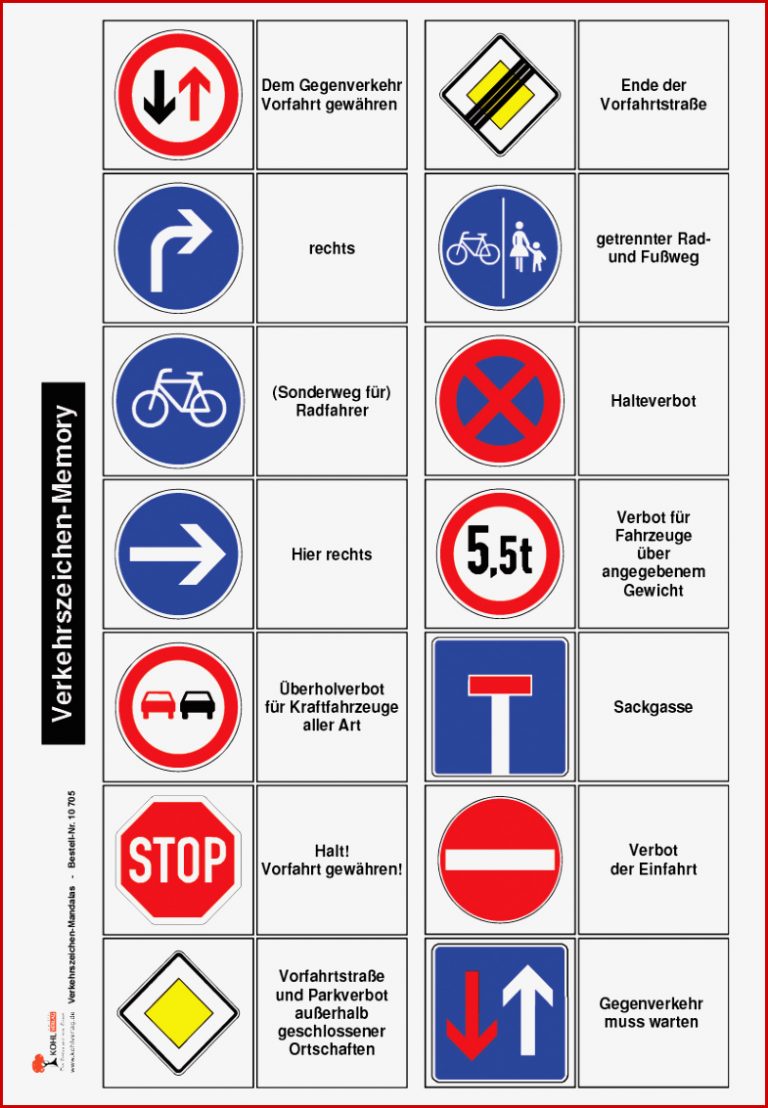 Verkehrsschilder Lernen Grundschule kinderbilder
