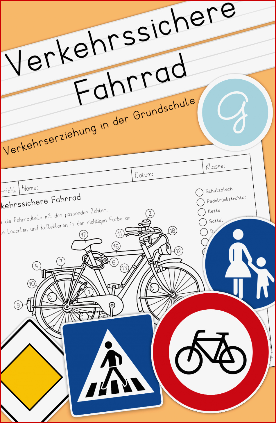 Verkehrssicheres Fahrrad Arbeitsblatt