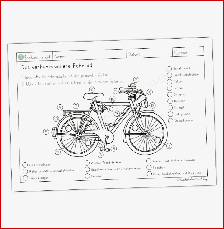 Verkehrssicheres Fahrrad