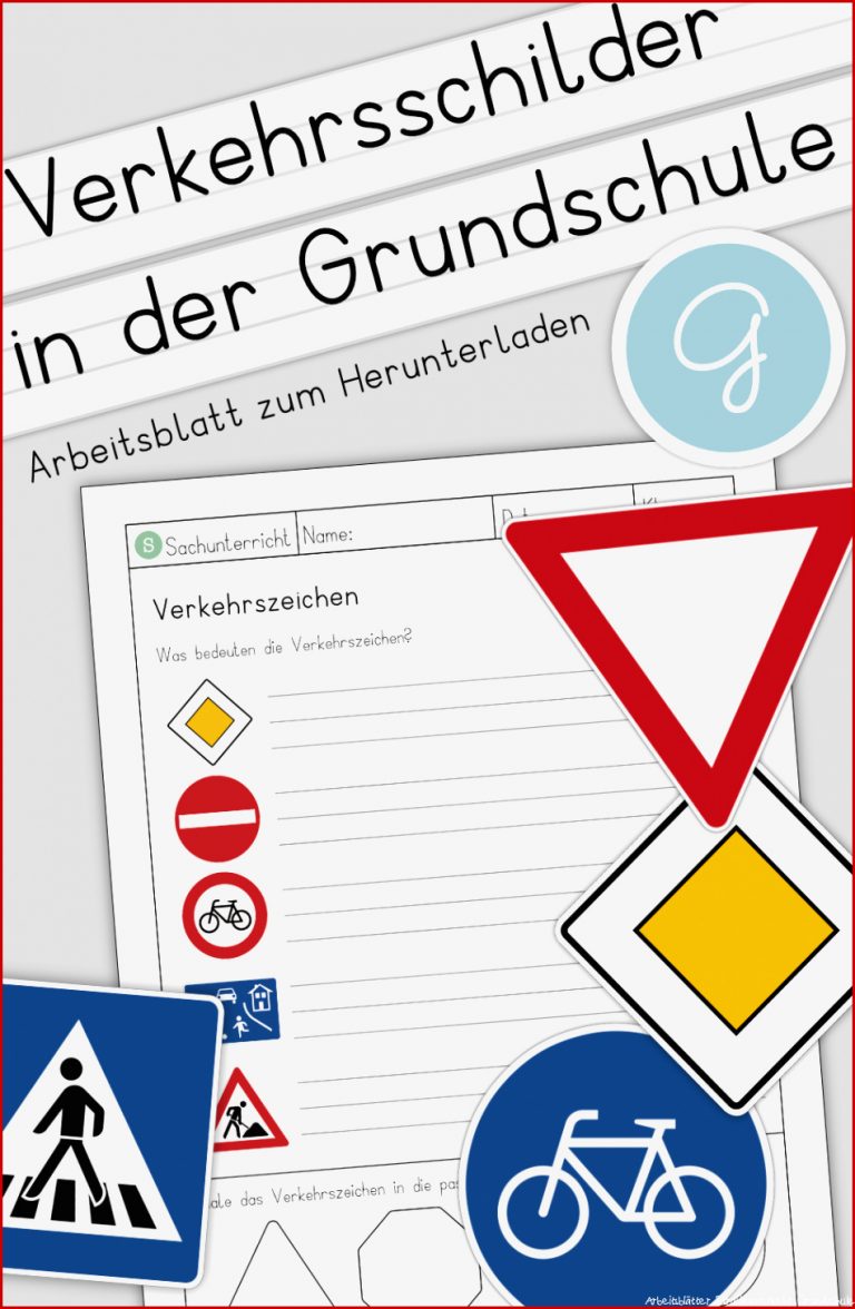 Verkehrszeichen Grundschule übersicht Tim Kane Schule